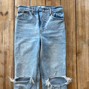 Distressed Light Blue Jeans
